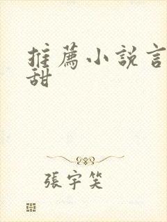 推荐小说言情高甜