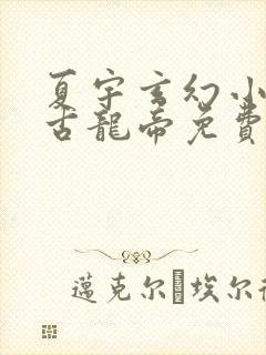 夏宇玄幻小说万古龙帝免费阅读最新章节