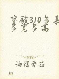 宝骏310多长多宽多高