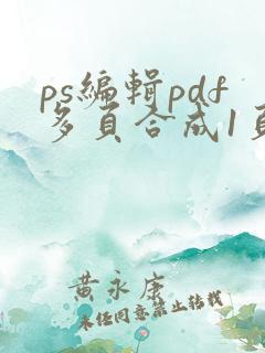 ps编辑pdf多页合成1页