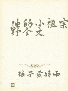 他的小祖宗甜又野全文
