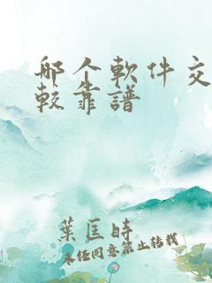 哪个软件交友比较靠谱