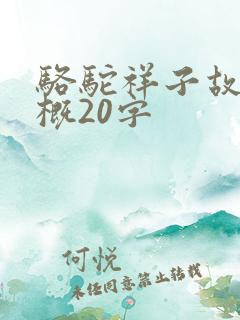 骆驼祥子故事梗概20字