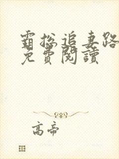 霸总追妻路漫漫免费阅读