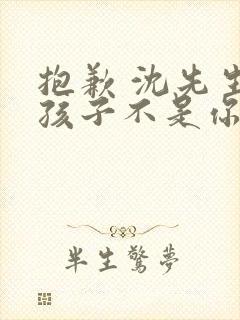 抱歉 沈先生 孩子不是你的