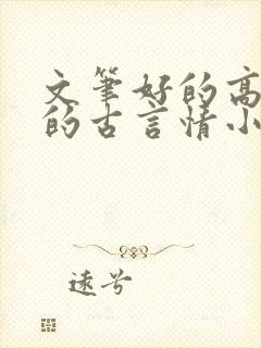 文笔好的高质量的古言情小说推荐