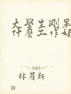 大学生刚毕业做什么工作好