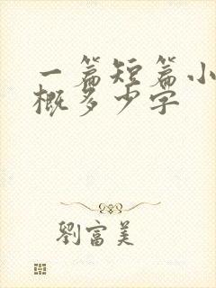 一篇短篇小说大概多少字