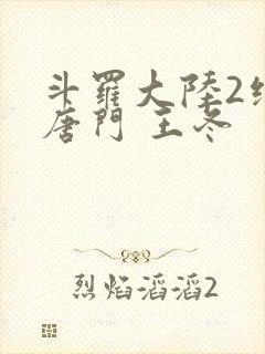斗罗大陆2绝世唐门 王冬
