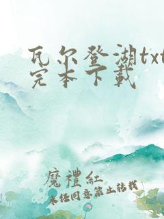 瓦尔登湖txt完本下载