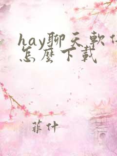 hay聊天软件怎么下载