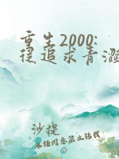 重生2000:从追求青涩校花同桌开始大结局