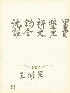 沈钧祈双男主小说全文免费阅读