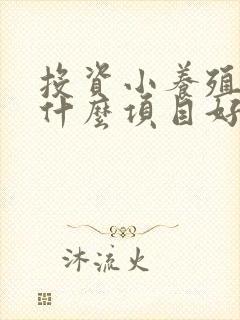 投资小养殖创业什么项目好