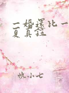 一婚还比一婚高夏真钰