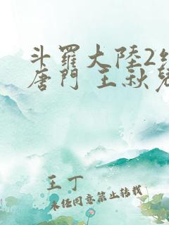 斗罗大陆2绝世唐门 王秋儿