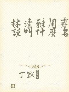 林清雅周霁川小说叫什么名字