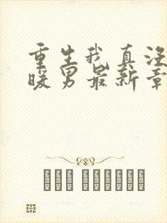 重生我真没想当暖男最新章节目录