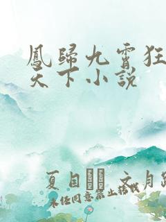 凤归九霄狂妃逆天下小说