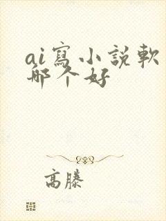 ai写小说软件哪个好