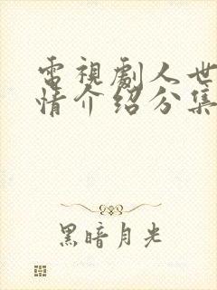 电视剧人世间剧情介绍分集