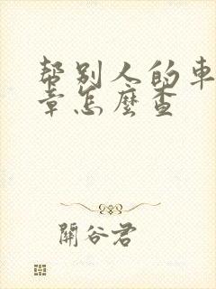 帮别人的车查违章怎么查