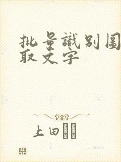 批量识别图片提取文字