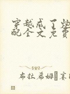 穿越成了炮灰女配全文免费阅读