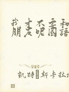 我才不要和你做朋友呢国语