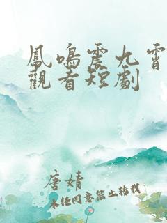 凤鸣震九霄在线观看短剧