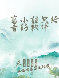 写小说只给自己看的软件