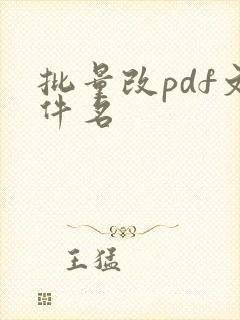 批量改pdf文件名