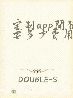 定制app开发要多少费用