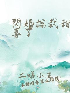 闪婚总裁甜妻有喜了