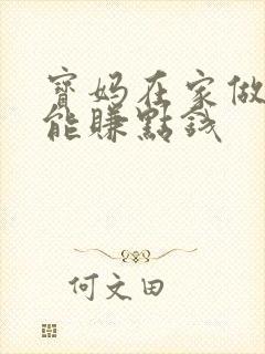 宝妈在家做什么能赚点钱