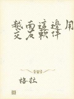 越南这边用什么交友软件