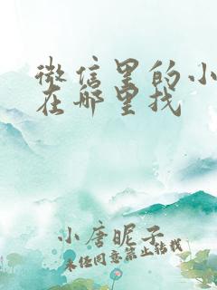 微信里的小程序在哪里找