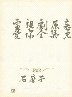 电视剧原来我很爱你全集免费观看