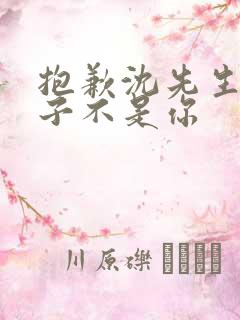 抱歉沈先生,孩子不是你