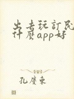 出去玩订民宿用什么app好