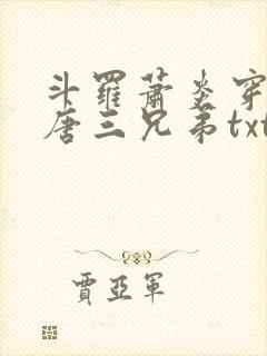 斗罗萧炎穿越成唐三兄弟txt