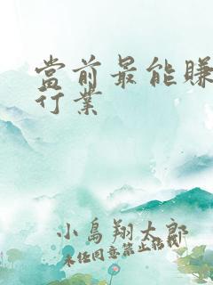 当前最能赚钱的行业