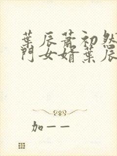 叶辰萧初然 上门女婿叶辰