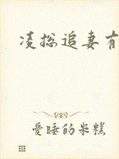 凌总追妻有点甜