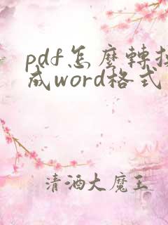 pdf怎么转换成word格式不对怎么办