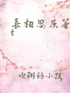 长相思原著txt