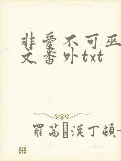 非爱不可巫哲全文番外txt