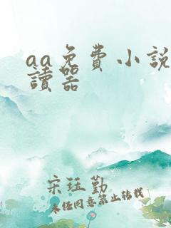 aa免费小说阅读器