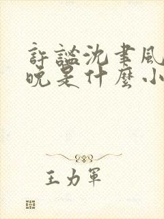 许谧沈聿风宋星晚是什么小说