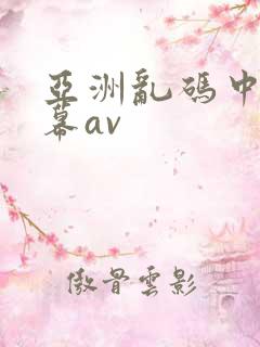 亚洲乱码中文字幕av